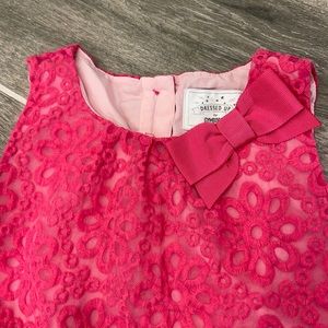 Gymboree Girls Pink Floral Dress Size 7 EUC